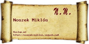 Noszek Miklós névjegykártya