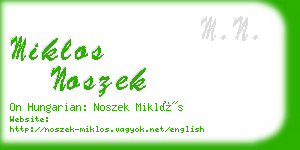 miklos noszek business card